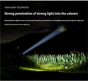 Linterna LED portátil <span class=keywords><strong>de</strong></span> alto brillo, resistente al agua, linterna <span class=keywords><strong>de</strong></span> mano para exteriores, adecuada para acampar, hacer senderismo y situaciones <span class=keywords><strong>de</strong></span> emergencia - Product Image 6