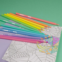 Top fabricant impression personnalisée logo école art papeterie fournitures crayon de couleur ensemble crayons de couleur pastel crayons de fantaisie pour les enfants