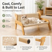 Poteau à gratter pour chat en sisal avec lit intégré, durable, anti-déchirure, imperméable, respirant et chaud pour chats d'intérieur