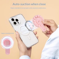 Nouveau support de téléphone portable en silicone à ventouse pour lit, support magnétique pliable avec fixation universelle antidérapante