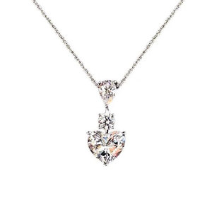 Eleganti Orecchini a Cuore e Collana con Ciondolo per Donne, Gioielli con Cuore in Pietra Scintillante, Regalo per Uso Quotidiano, Vendita all'Ingrosso - Product Image 3