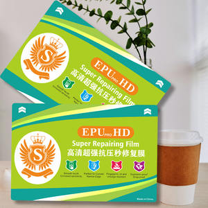 S logo EPU <span class=keywords><strong>HD</strong></span> película 180*120mm máquina de corte hidrogel autorreparación hoja de película de hidrogel transparente para plotter de corte inteligente - Product Image 5