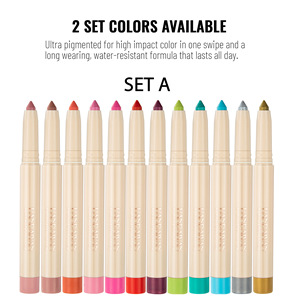 Ensemble de crayons à paupières 12 pièces, imperméables, crémeux, tons arc-en-ciel <span class=keywords><strong>terre</strong></span>, HANDAIYAN avec <span class=keywords><strong>taille</strong></span>-<span class=keywords><strong>crayon</strong></span>, gel à paupières coloré - Product Image 3