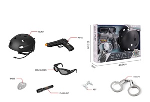 Thiết Bị Cảnh Sát Với Bulletproof Tay Còng Mũ Bảo Hiểm Cảnh Sát Đặt Cho Trẻ Em Để Giả Vờ - Product Image 2