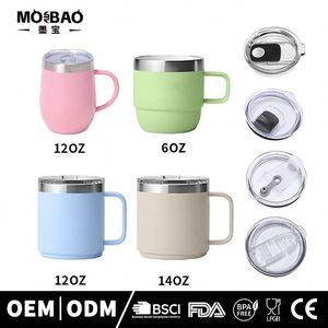 12oz/14oz Handle Vacuum Insulated Thermos Cup 304 Stainless Steel Gift Cup Double Layer <b>Portable</b> Household Mini - Product Image 2