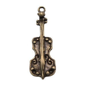 Accessoire de bijouterie en alliage de zinc multicolore, 32x11mm, 2.6g, pendentif <span class=keywords><strong>violoncelle</strong></span> pour le sport et la musique - Product Image 5