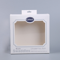Boîte en papier édredon imprimé personnalisé, couverture en mousseline pour nouveau-né, écologique, emballage