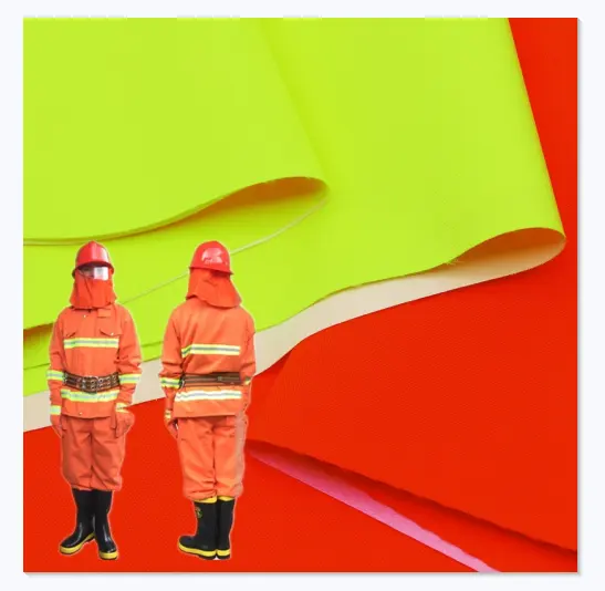 High Quality 300D Polyester PU Coated Waterproof Fluorescent Oxford Fabric for Asbestos Fire Suit