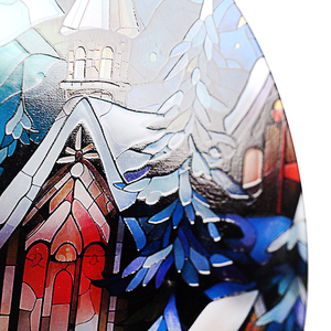 Christmas Art Deco Glass Sun Catcher 16cm for Window Garden Home <b>Winter</b> <b>Decor</b> Snowy Night Mother's Day Gifts - Product Image 5