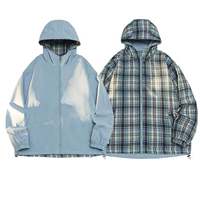Veste à capuche réversible pour homme, blousons bombardiers décontractés, coupe-vent réversible d'extérieur, d'automne et d'hiver, manteaux élégants