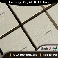 Boîte cadeau rigide en carton avec logo gaufré, papier texturé magnétique écologique personnalisé en usine, emballage de parfum 50 ml 100 ml