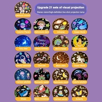 Projecteur Ciel Étoilé Robot Veilleuse avec Musique USB Rechargeable Lampe LED Rotative Étoiles Colorées Cadeau Bébé