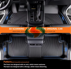 Fodera per pavimenti per auto nera per tutte le stagioni per linee di carico per Hyundai <span class=keywords><strong>Kona</strong></span> 2018-2023 <span class=keywords><strong>Kona</strong></span> N 2022-2023 senza accessori - Product Image 2