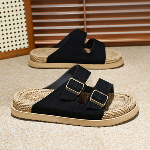 Summer Fashion Velvet <b>slippers</b> Double Strap <b>Flip</b>-<b>flops</b> Outsole PVC Leather Sandals with Straps Are Popular for the Beach - Product Image 6