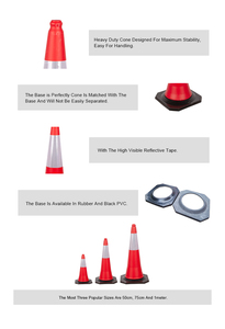 พีวีซีกรวยจราจรนำสัญญาณไฟจราจร - Product Image 3