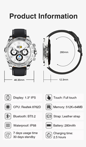 สมาร์ทวอทช์ 1.28 นิ้ว IPS 240x240 รองรับการโทรผ่านบลูทูธ GPS NFC วั<span class=keywords><strong>ด</strong></span>อัตราการเต้นของหัวใจ ตรวจจับการนอนหลับ กันน้ำ IP65 SOS ชาร์จแม่เหล็ก <span class=keywords><strong>ปฏิทิน</strong></span> Dafit - Product Image 6