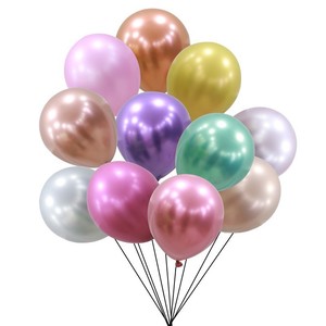 Ballons en latex métalliques chromés brillants de 12 pouces de haute qualité HLC Wholesale pour la décoration de fête de naissance, de Noël, d'anniversaire et de mariage - Product Image 3