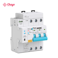 Disjoncteur intelligent 3P sur rail DIN 63A 10KA 30mA Tuya avec protection contre les fuites à la terre et mesure triphasée Chayo