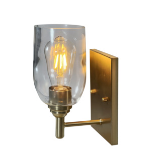 Tocador de baño individual al por mayor con vidrio transparente alargado para sala de estar Lámpara decorativa interior lámparas de pared de estilo lujoso - Product Image 3