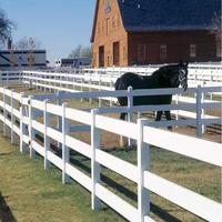 Clôture pour chevaux en PVC en gros, 3 rails, 2 rails, clôture de ferme en vinyle blanc