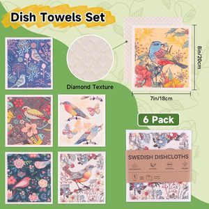 Paños de Cocina Suecos Lavables, Paños de Celulosa Reutilizables, Toallas de Papel Absorbentes, Esponjas para Limpiar Platos, Paños de Cocina - Product Image 2