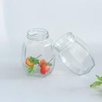 Cuisine de haute qualité sauce chili à six tranchants et pâte cornichon pot en verre alimentaire miel bonbons conteneur de stockage