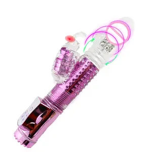 Realistic Rotating USB Charger Women Machine G Spot Massager Sex Toy Swing Telescopic Rotating Bead Rabbit Vibrators for Female