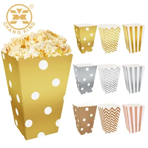 Film à emporter Popcorn Bucket Snack Container Popcorn Box Boîte de papier artisanal imprimée personnalisée au cinéma