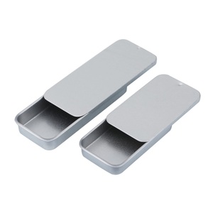 Boîte en métal rectangulaire de haute qualité, 10g, 15g, 20g, avec couvercle coulissant argenté, boîte en fer blanc avec logo personnalisé, idéale pour un cadeau - Product Image 3