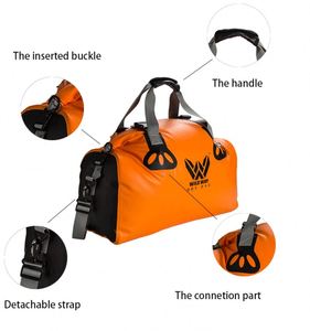 Sac de voyage imperméable en nylon multi-usage, grand format, échantillon gratuit, fabriqué par une usine certifiée BSCI. - Product Image 2