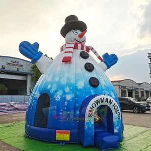 บ้านลมเป่าลมรูปตุ๊กตาหิมะสำหรับเด็กในช่วงเทศกาลคริสต์มาส  วัสดุ PVC รับน้ำหนักได้ 300 กก. พกพาสะดวก - Product Image 2