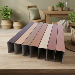 RD Alu Wood Effect <strong>Aluminum</strong> <strong>Profiles</strong> <strong>6061</strong> <strong>6063</strong> T5 T6 Wood Finish <strong>Aluminum</strong> Extrusion Custom Supplier - Product Image 2