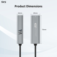USB A Typ C 5 Gbit/s Gigabit-Ethernet-Adapter, Aluminiumgehäuse, RJ45-LAN-Karte für Laptop, Switch, PC, Telefon, kabelgebundenes Netzwerk