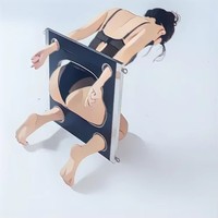 BDSM Menottes de fessier, Contrainte de hanche, Menottes de fixation forçée SM, Menottes, Liens en bois, Équipement sexuel, Livraison directe