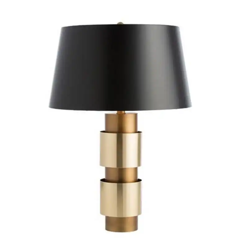 Venda imperdível minimalista moderno metal interior da mesa lâmpada de mesa de tecido anel lâmpada de mesa