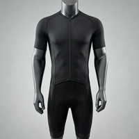 Maillot de cyclisme personnalisé respirant et léger grande taille, ensemble deux pièces avec coussinet intégré anti-frottement et coutures extensibles dans quatre directions