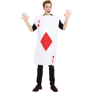 Costume de scène de jeu de cartes de poker As de pique diamants unisexe adulte homme femme, costume d'As de poker pour Halloween - Product Image 3