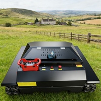 Cortacésped Autopropulsado a Gasolina con Control Remoto, Portátil, de 4 Tiempos y Rotación de 360 Grados para Jardines y Huertos