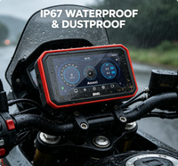 Écran de moto Aoocci BM6 800 Nit lisible en plein soleil, compatible Apple CarPlay sans fil et Android Auto, IP67 pour BMW R1250GS R1200GS