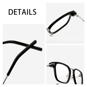 Hot Selling Premium Designer Óculos Frames Retro Acetato Óptico e Metal <span class=keywords><strong>Frame</strong></span> Prescrição Óculos para Homem Mulheres - Product Image 2