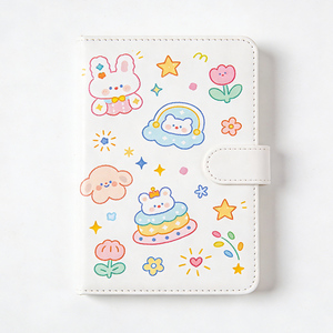 Carnet à spirales Kawaii B5 en gros, papeterie mignonne de dessin animé pour étudiants avec logo personnalisé, couverture en cuir PU gaufré 2026 - Product Image 3