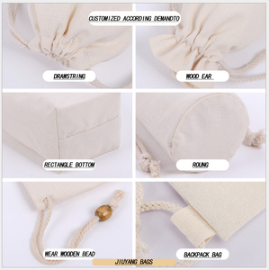 ถุงผ้าคอตตอนเป็นมิตรต่อสิ่งแวดล้อมออร์แกนิกถุงสตริงของขวัญพร้อมโลโก้ออกแบบได้ตามต้องการ - Product Image 6