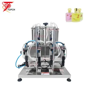 Tabletop Desktop 4 Nozzles Min Small Dropper Eau De Cologne Mosquito Cosmetic Perfume Bottle Liquid Vacuum Filling Machine