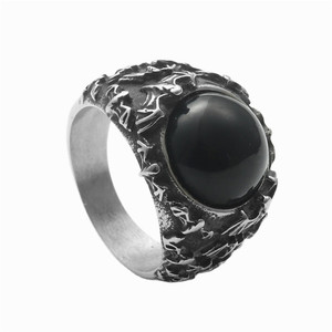Bague Yunnique pour Homme en Acier Inoxydable Style Punk avec Pierre Œil de Tigre Sertie – Bijou Cadeau - Product Image 5
