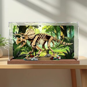Vitrina de acrílico para fósiles de dinosaurio Tyrannosaurus <span class=keywords><strong>Rex</strong></span>, compatible con 77985; Caja transparente a prueba de polvo para almacenamiento de figuras - Product Image 1