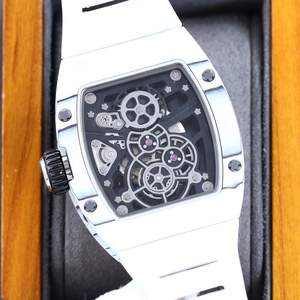 Meilleure Vente 2026 Montre Automatique 1701 Luxe à Cadran Squelette, Boîtier en Fibre de Carbone, Bracelet en Caoutchouc, Mouvement Mécanique, Haute Qualité - Product Image 5