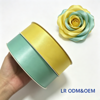 Ruban en satin double face écologique de 1,5 pouce et 100 yards, ruban floral de luxe pour fleurs préservées, emballage cadeau, bouquet de mariage