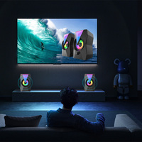 Altavoz de Subwoofer estéreo USB 2,0, Bocina para Pc de escritorio, luz RGB, para juegos de ordenador