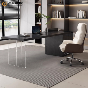 Bắc Âu hiện đại sang trọng bàn viết hot-bán đá cẩm thạch với rắn gỗ Acrylic chân CEO văn phòng phù hợp văn phòng máy tính bàn - Product Image 2