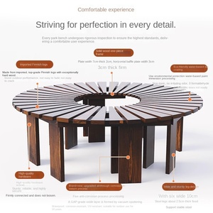 <span class=keywords><strong>Banc</strong></span> d'extérieur et chaise de parc en bois anti-corrosion moderne, modèle 108 – Sièges de loisirs longs pour cour et jardin - Product Image 2